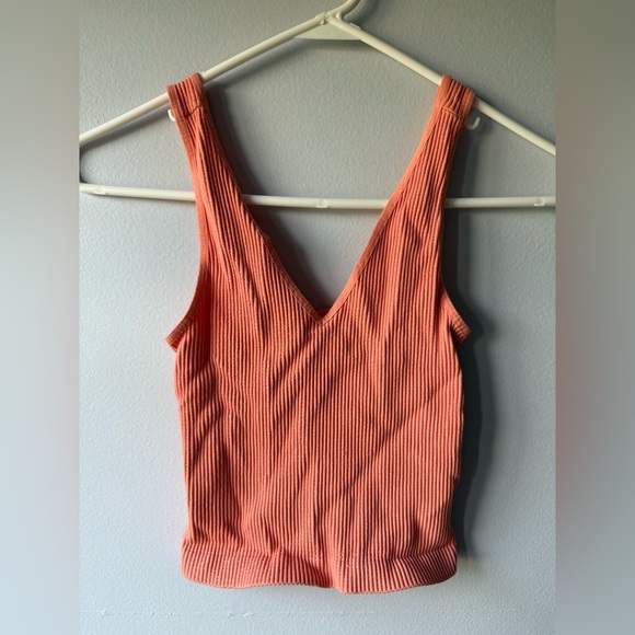 Nikibiki Tops - Nikibiki Coral Ribbed V-Neck Women's Top